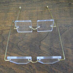 2x Vintage Santa Glasses Doll Size